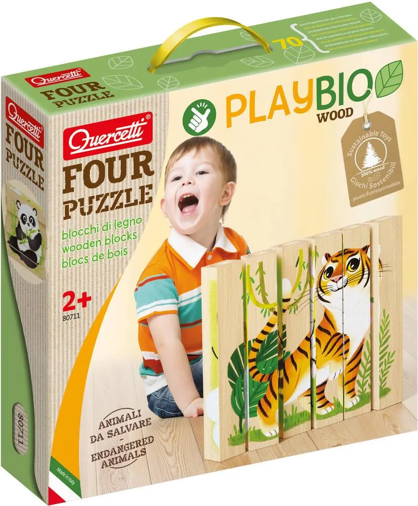 PLAY BIO - PUZZLE BOIS - ANIMAUX EN VOIE DE DISPARITION