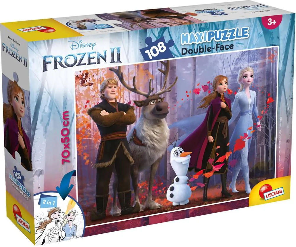 DISNEY LA REINE DES NEIGES 2 PUZZLE 108 PIECES 2 EN 1