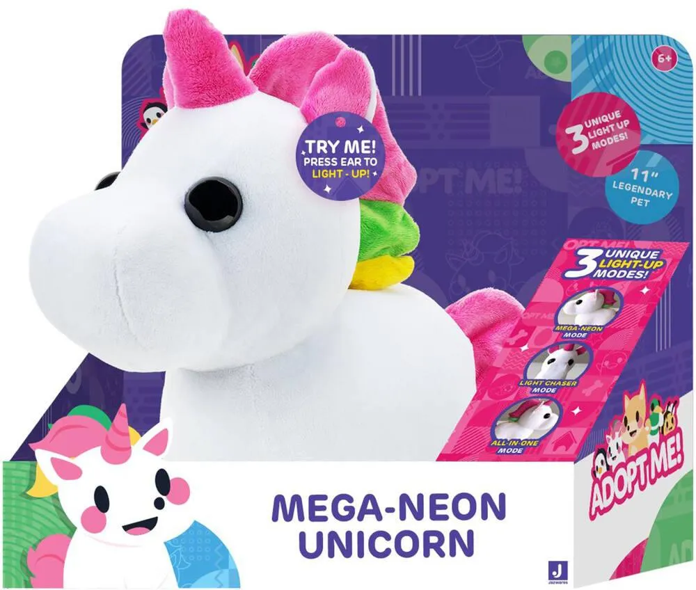 ADOPTE ME! PELUCHE A FONCTIONS LICORNE NEON