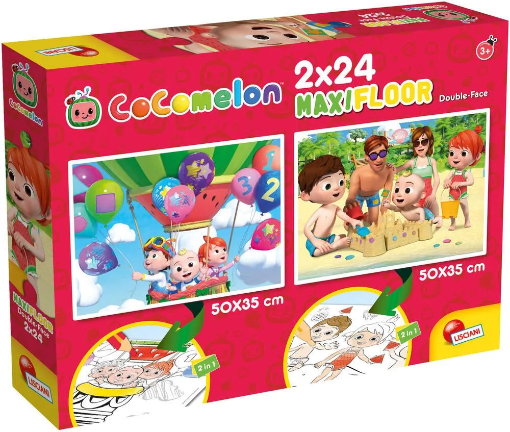 COCOMELON PUZZLE 2 X 24 PIECES 2 EN 1 - SOIS GENTIL AVEC TOUT LE MONDE !
