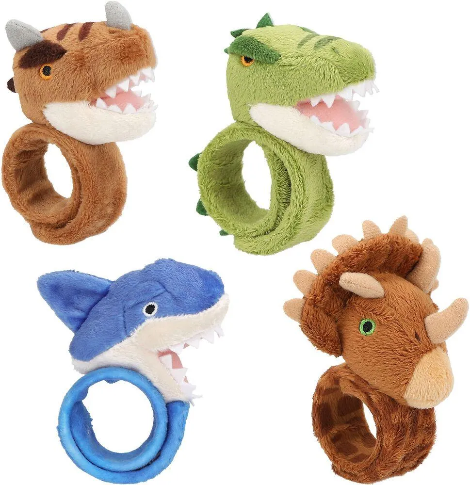 DINO WORLD PELUCHE BRACELET PLIABLE A CLIP