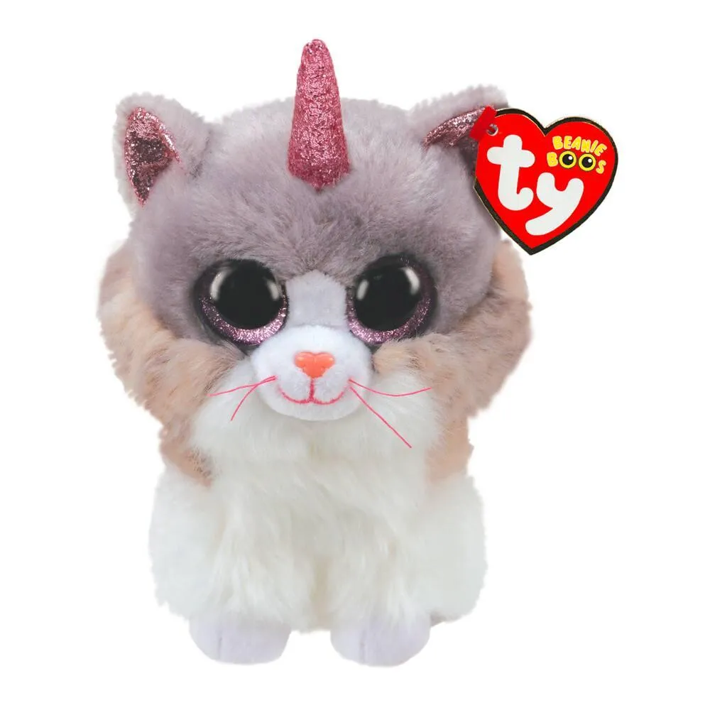 BEANIE BOO'S - PELUCHE ASHER LE CHAT LICORNE 15 CM