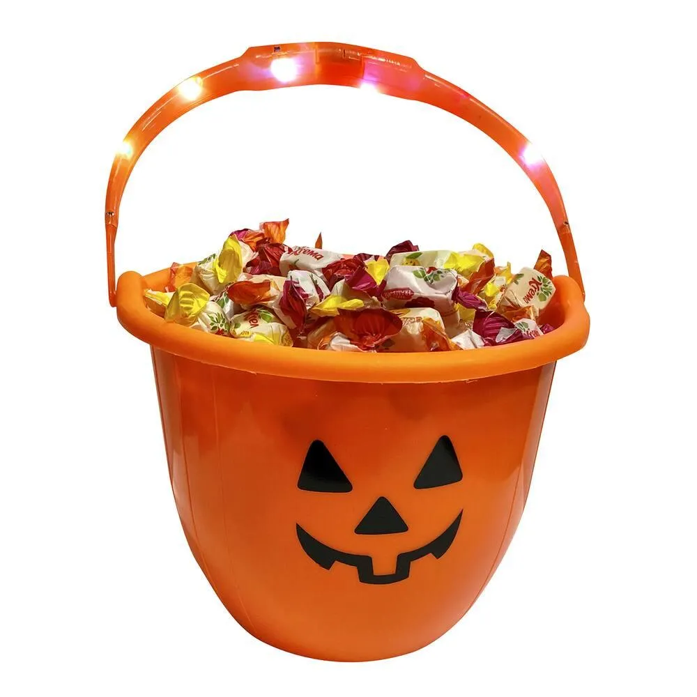 POT À BONBONS CITROUILLE LUMINEUX