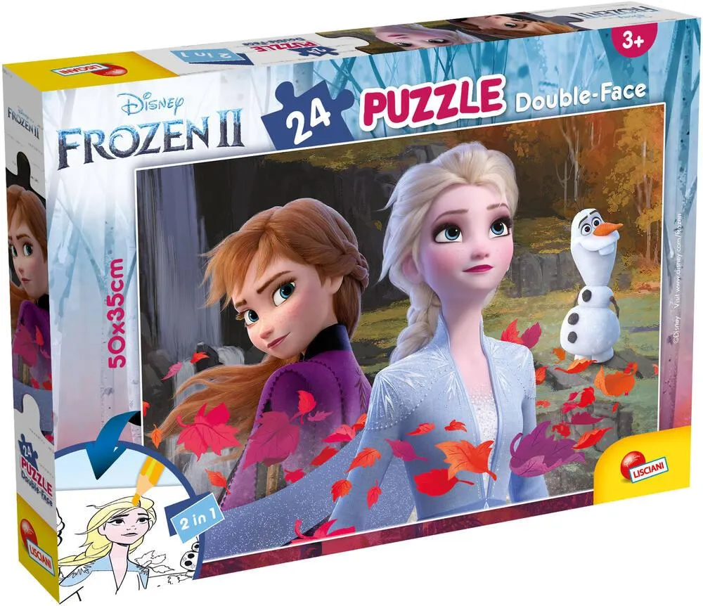 DISNEY LA REINE DES NEIGES 2 PUZZLE 24 PIECES 2 EN 1