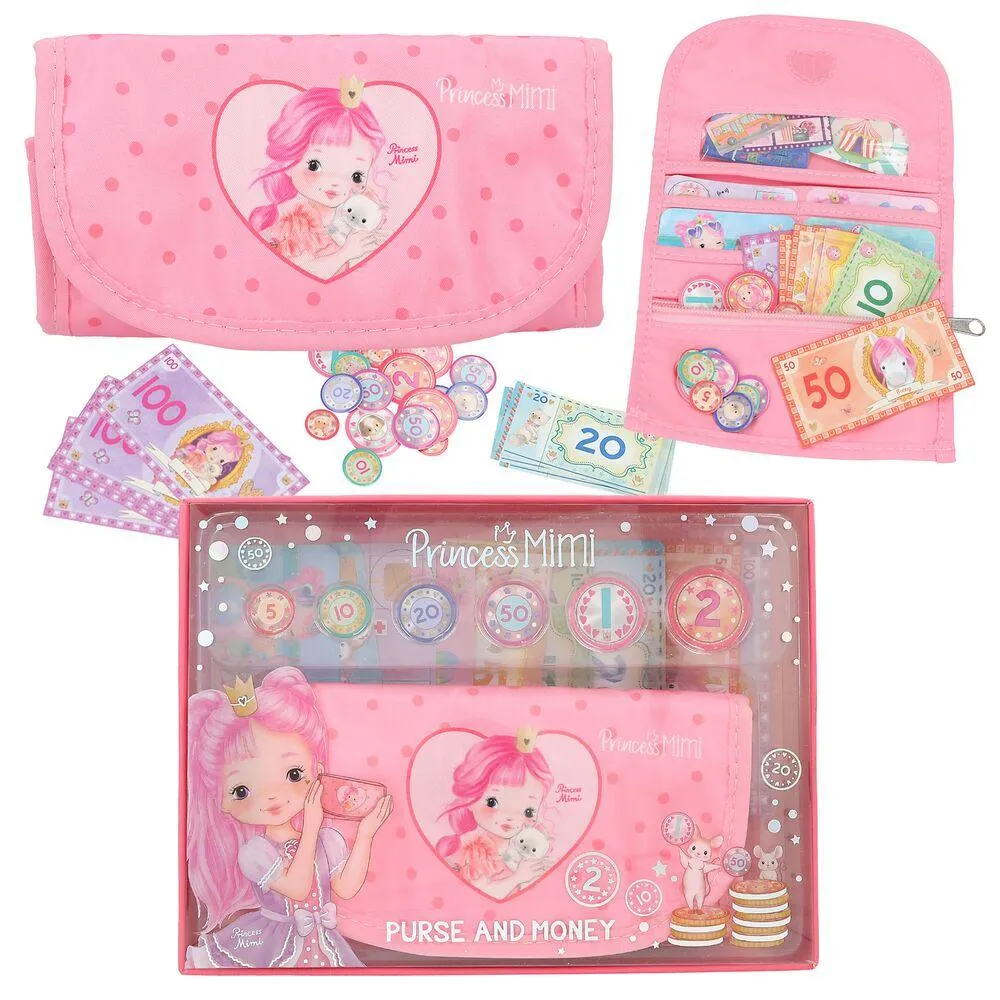 PRINCESS MIMI SET PORTEFEUILLE ET ARGENT FICTIF