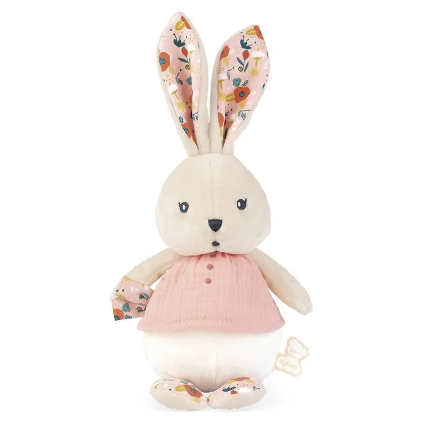 PELUCHE K'DOUX - PANTIN LAPIN COQUELICOT -25 CM