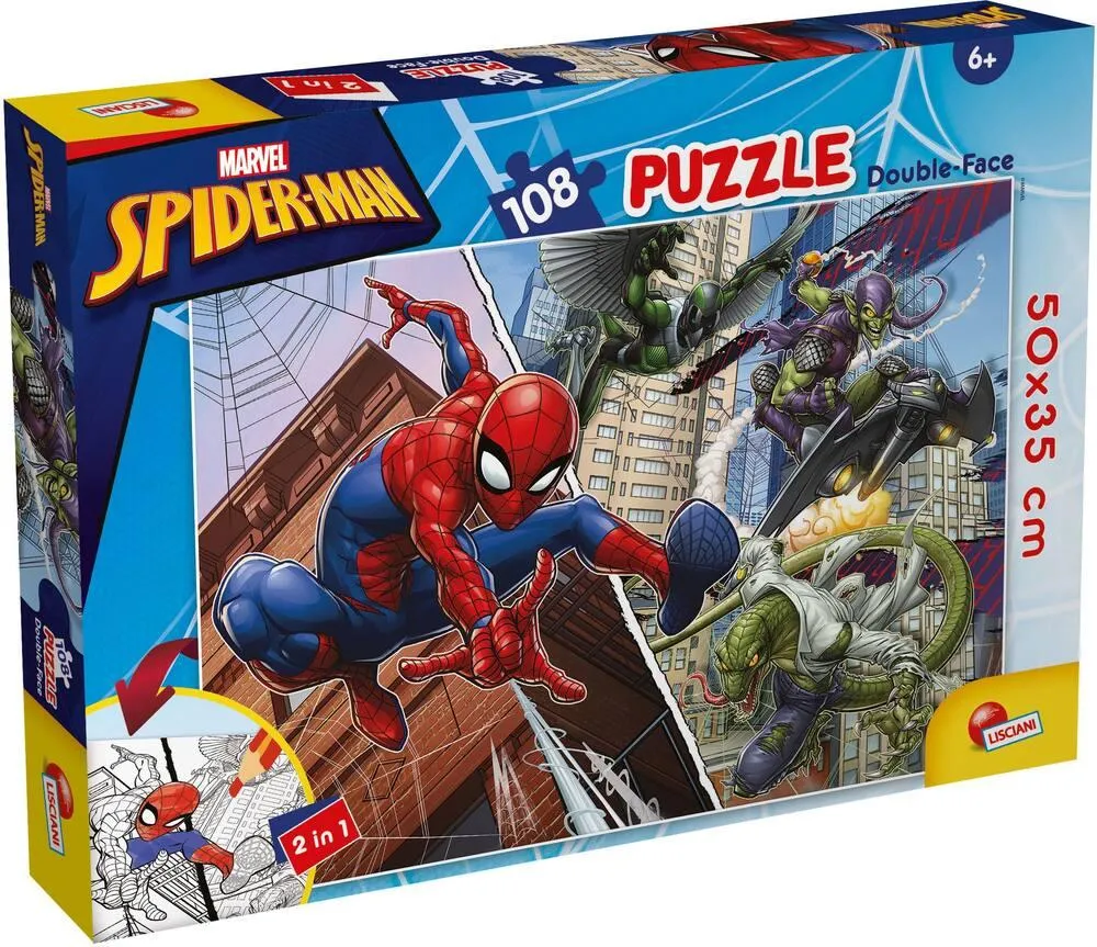 MARVEL SPIDERMAN PUZZLE 108 PIECES 2 EN 1