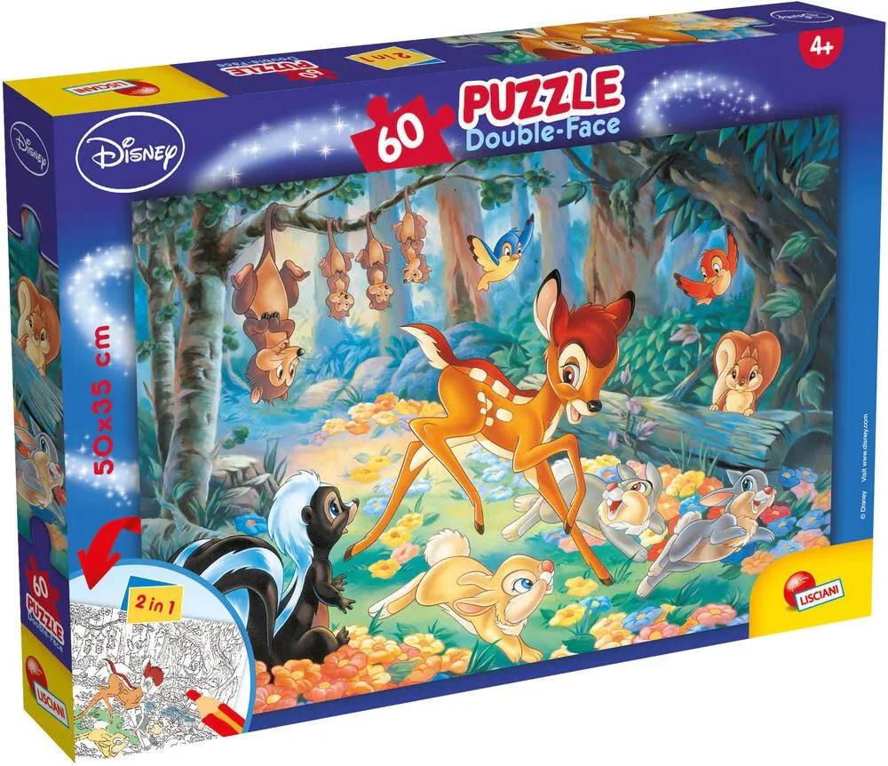 DISNEY BAMBI PUZZLE 60 PIECES 2 EN 1