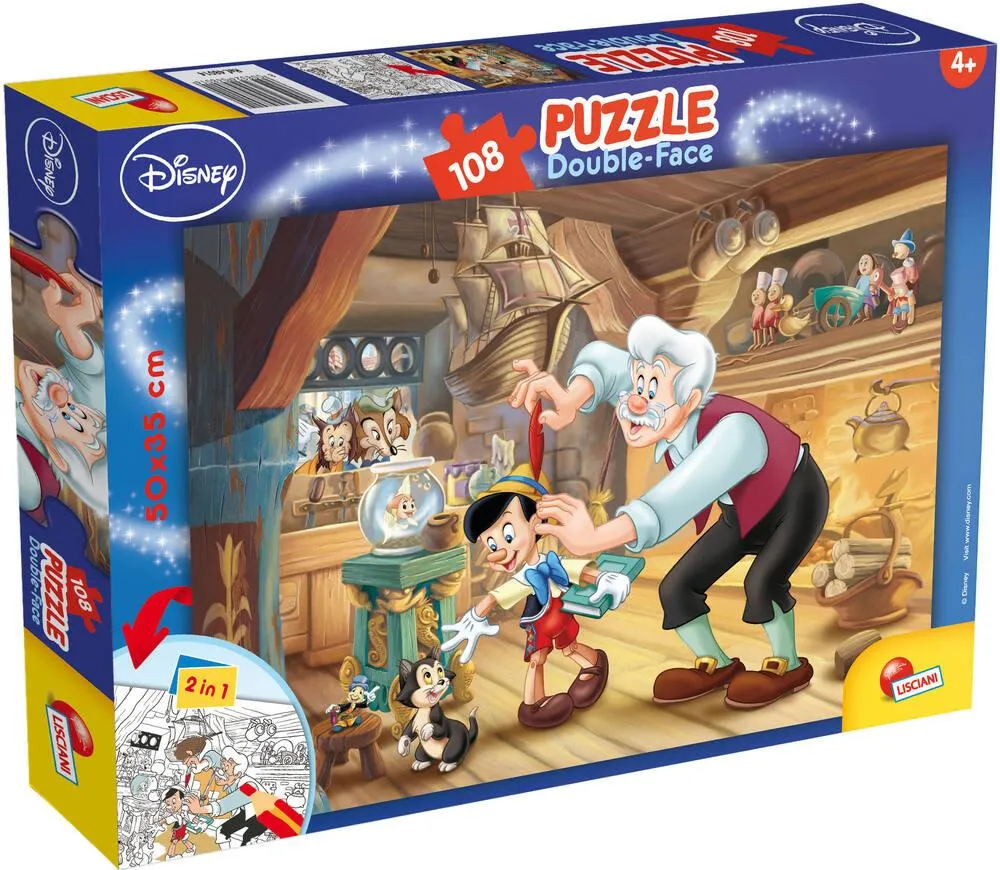 DISNEY PINOCCHIO PUZZLE 108 PIECES 2 EN 1
