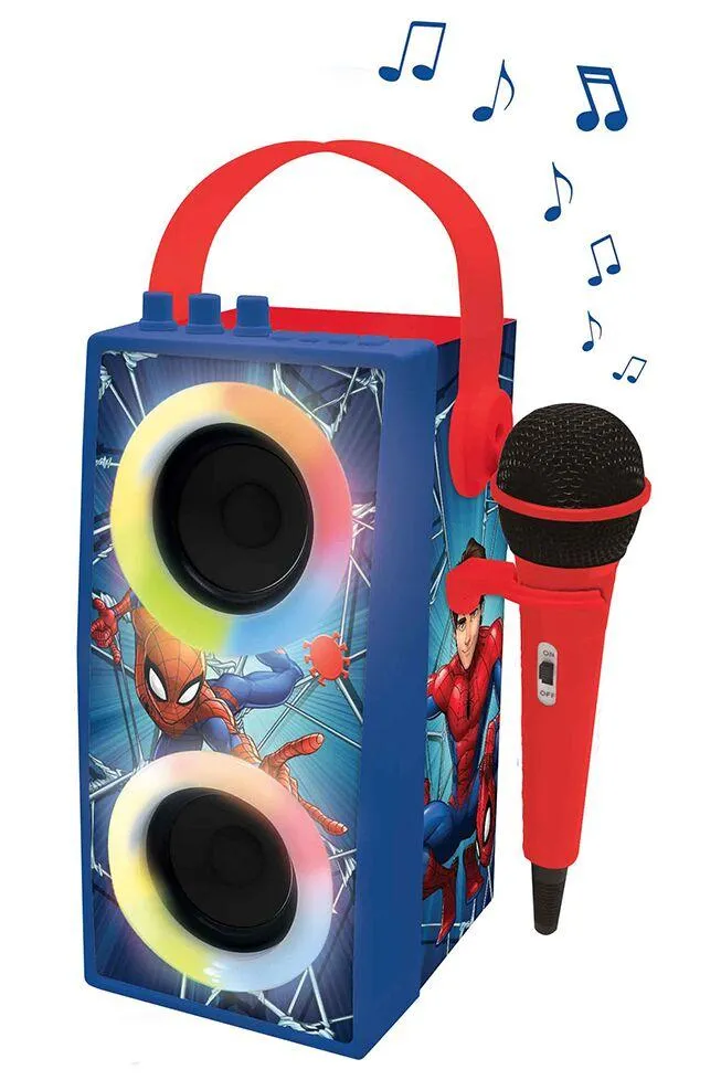ENCEINTE TENDANCE BLUETOOTH® PORTABLE AVEC MICRO ET EFFETS LUMINEUX SPIDER-MAN