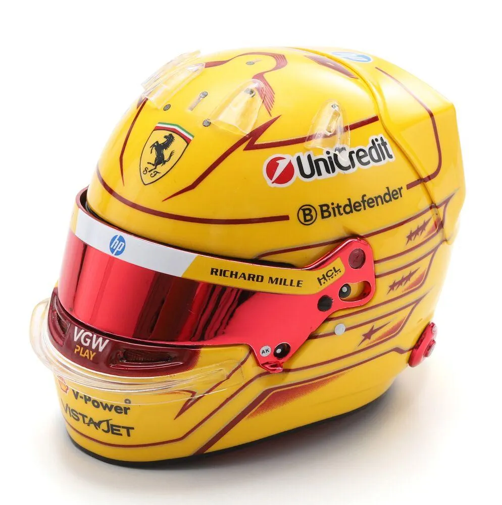 1/5 CASQUE LEWIS HAMILTON - SCUDERIA FERRARI HP - TEST CIRCUIT FIORANO 2025 - VERSION DELUXE