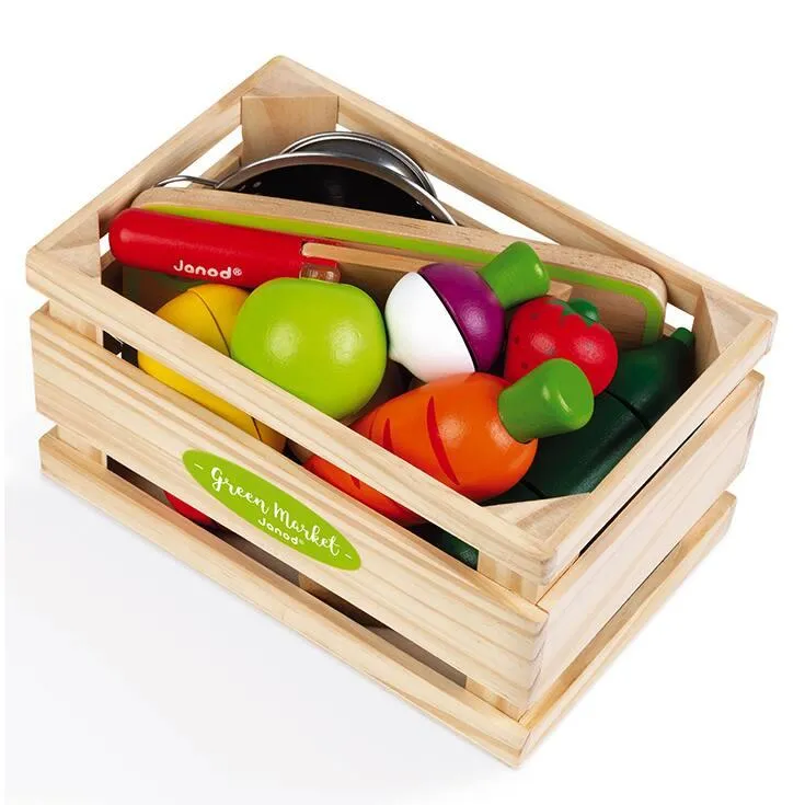 MAXI SET - FRUITS & LEGUMES A DECOUPER - EN BOIS