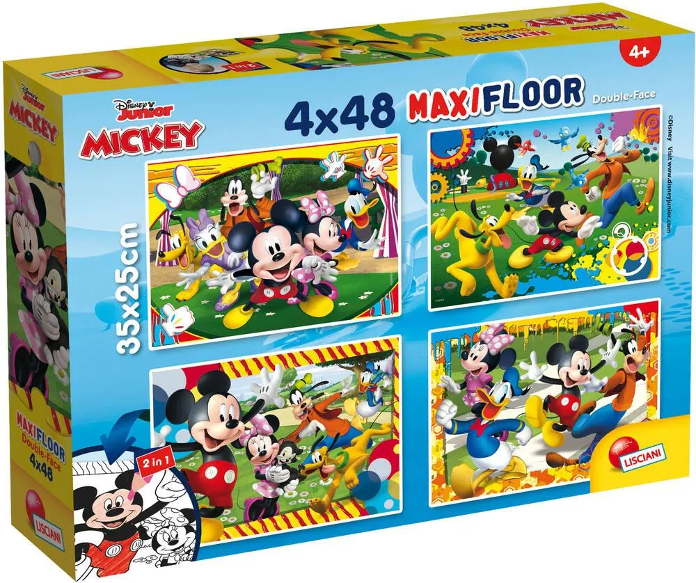 DISNEY MICKEY PUZZLE 4 X 48 PIECES 2 EN 1