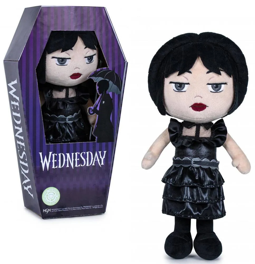 MERCREDI - PELUCHE MERCREDI DE 32 CM - ROBE DE SOIREE