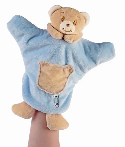 BABYCARE - MARIONNETTE OURS BLEU - 24 CM