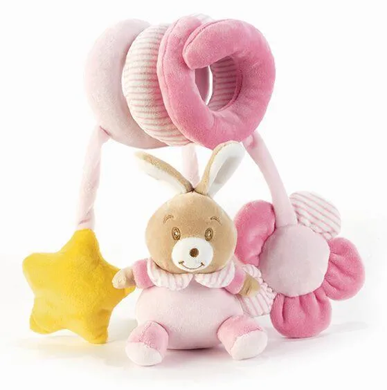 BABYCARE - SPIRALE LIT-POUSSETTE LAPIN ROSE - 32 CM