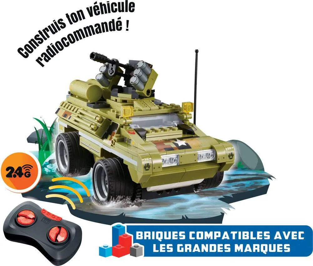 WISE BLOCK - VEHICULE MILITAIRE TRUCK RADIOCOMMANDE 370 PIECES