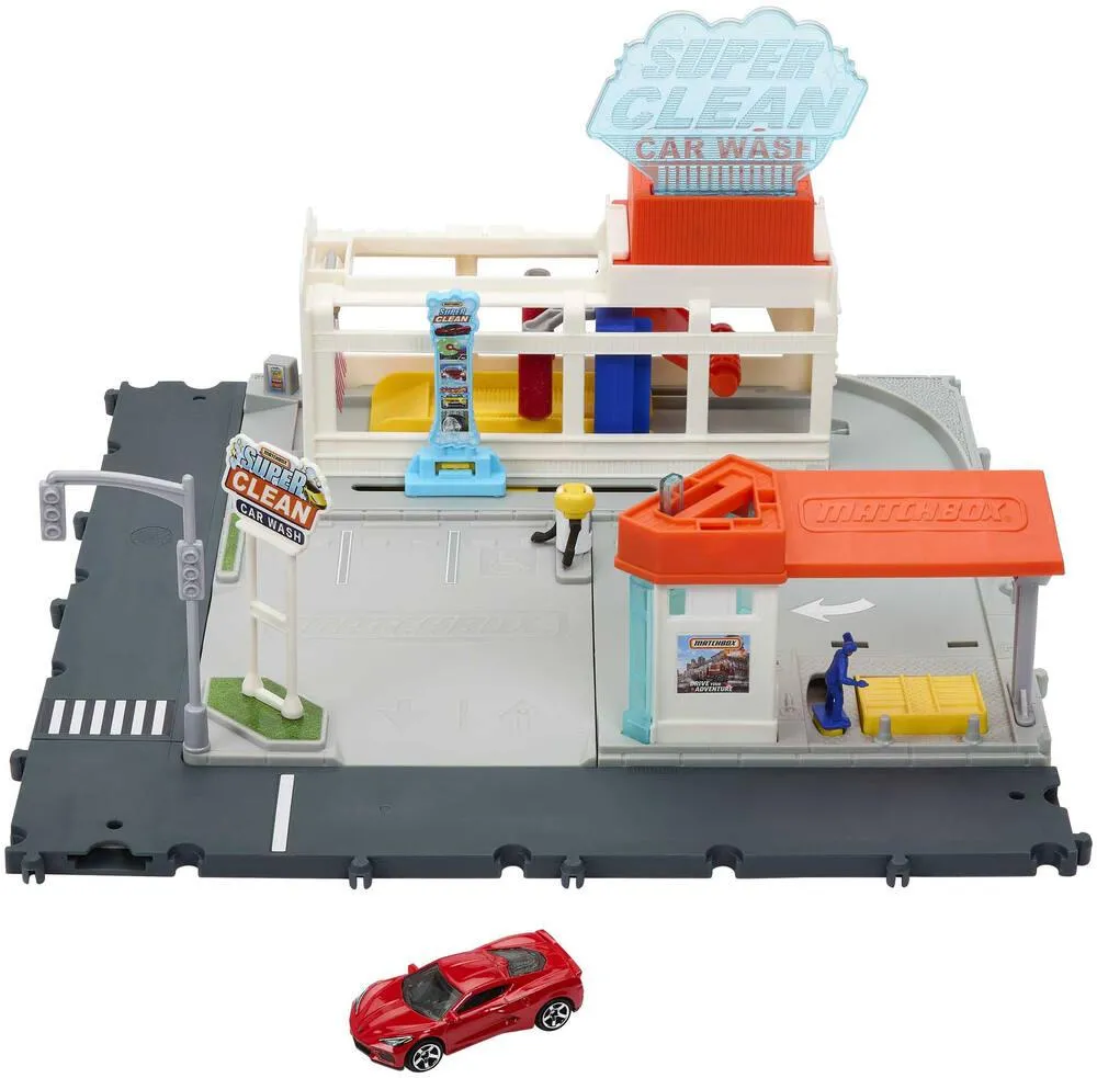 MATCHBOX - ACTION DRIVERS - COFFRET STATION DE LAVAGE SUPER