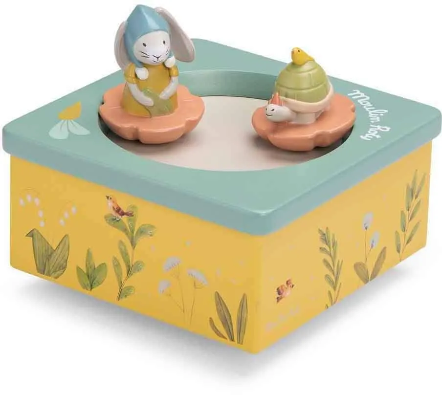 BOITE A MUSIQUE TROIS PETITS LAPINS