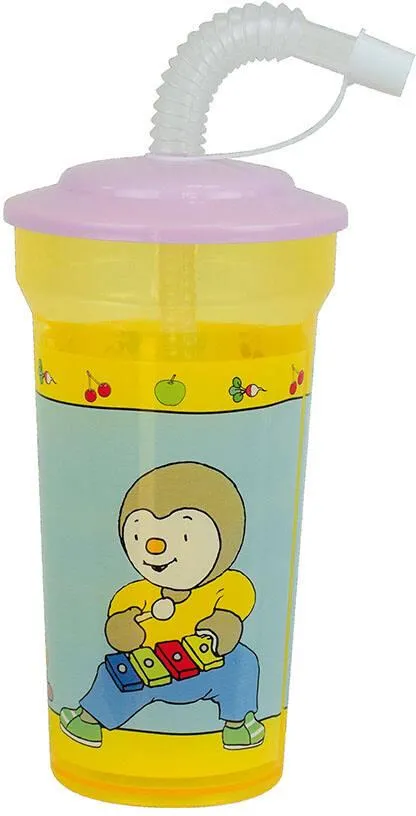 T'CHOUPI GOBELET VERRE PAILLE 400 ML