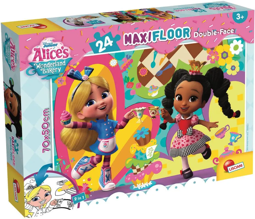 DISNEY ALICE AUX PAYS DES MERVEILLES PUZZLE 24 PIECES 2 EN 1
