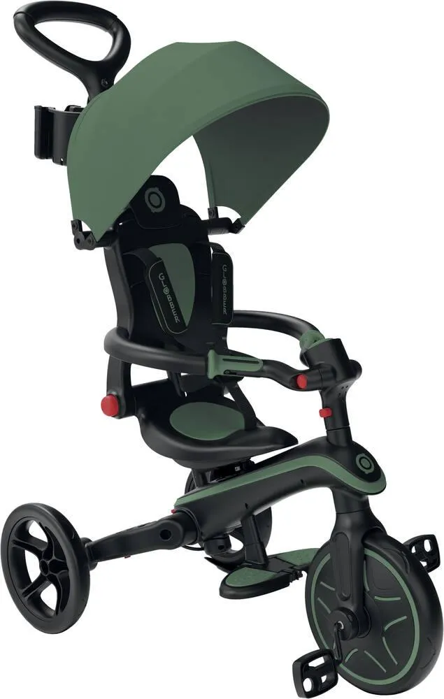 TRICYCLE EXPLORER 4-EN-1 PLIABLE ET EVOLUTIF VERT OLIVE