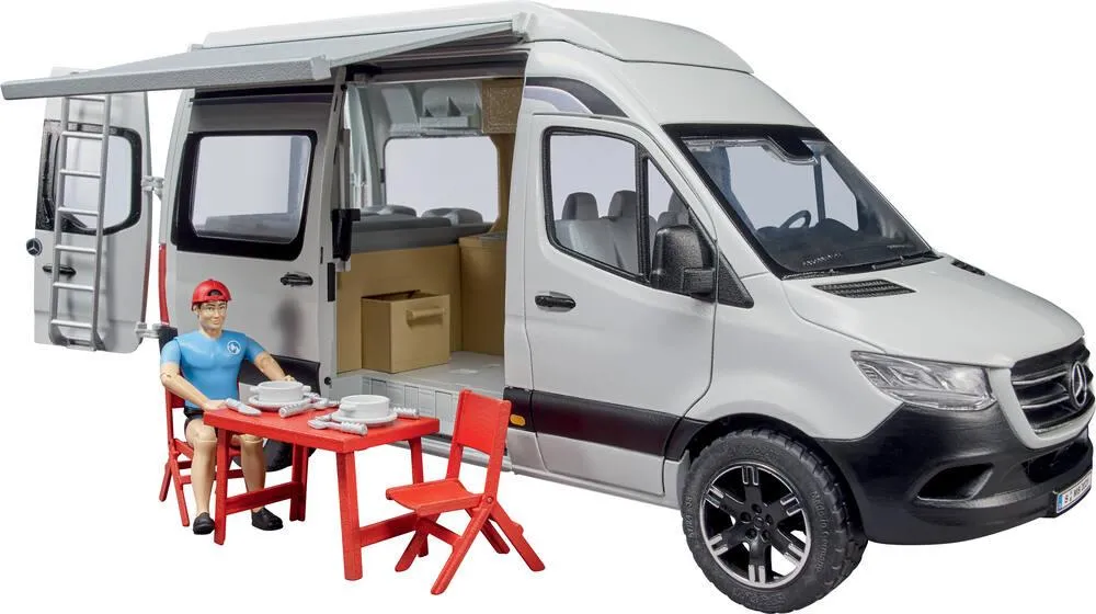 MERCEDES BENZ - CAMPING CAR SPRINTER AVEC 1 FIGURINE