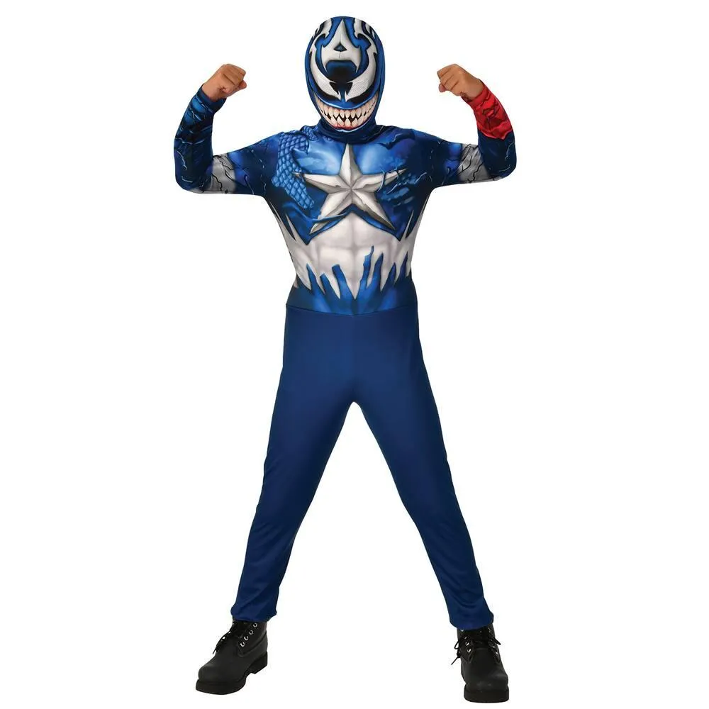 MARVEL - AVENGERS - DEGUISEMENT - CAPTAIN AMERICA - VENOMISÉ TAILLE 3-4 ANS