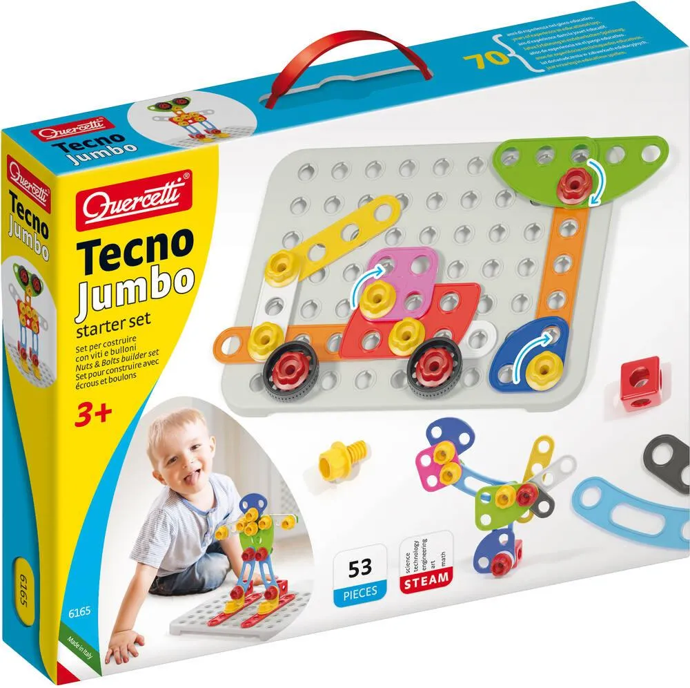 PLAY INTELLIGENTE - KIT CONSTRUCTION ECROUS BOULONS 52 PIECES - TECNO JUMBO