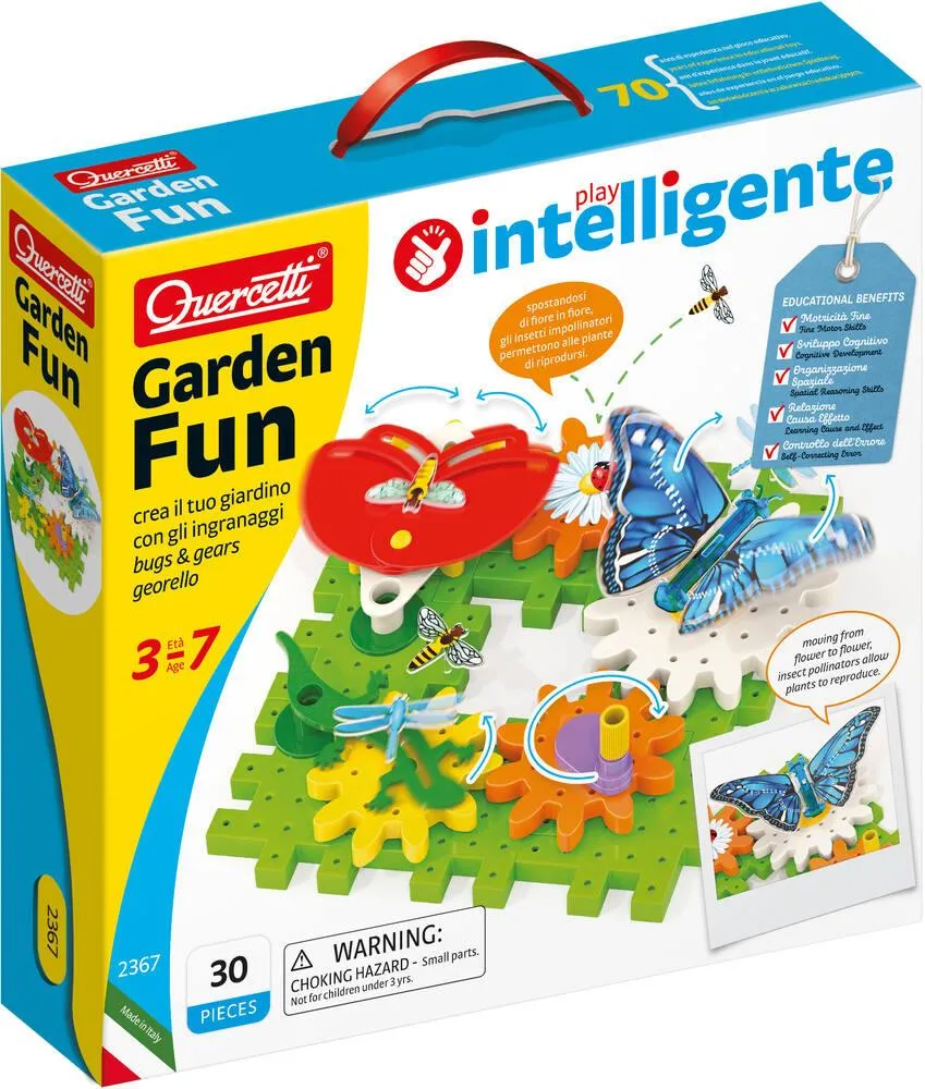 PLAY INTELLIGENTE - JEU D'ENGRENAGES 30 PIECES - GARDEN FUN