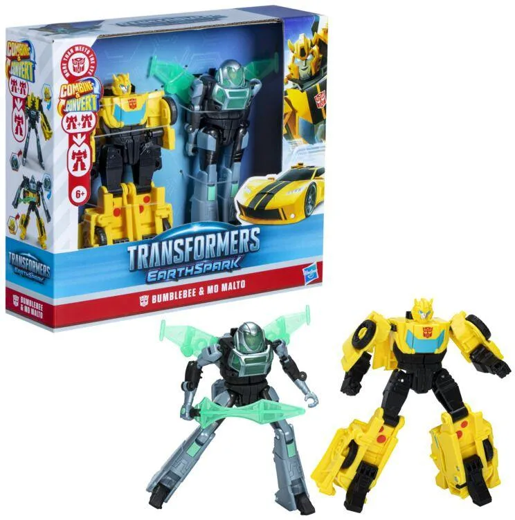 TRANSFORMERS EARTHSPARK CYBER-COMBINER BUMBLEBEE ET MO MALTO