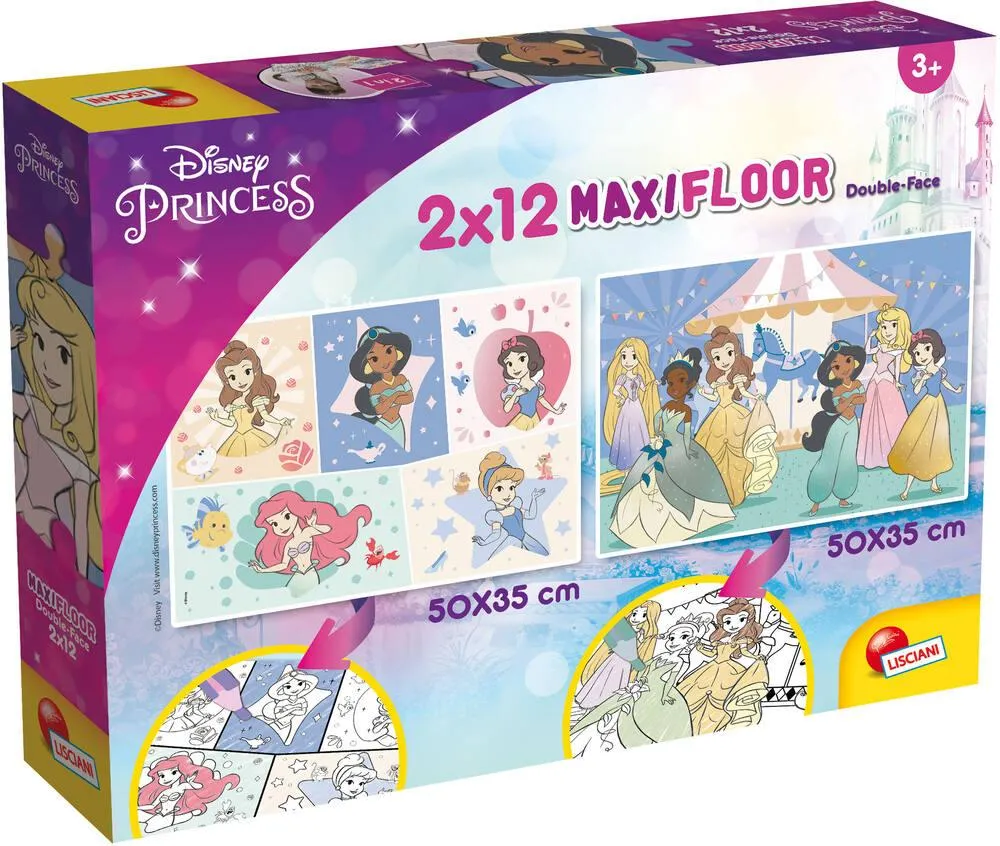 DISNEY PRINCESS PUZZLE 2 X 12 PIECES 2 EN 1