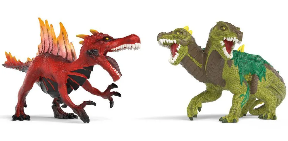 FIGURINE SAURIEN DE FEU VS LEZARD DE LA JUNGLE