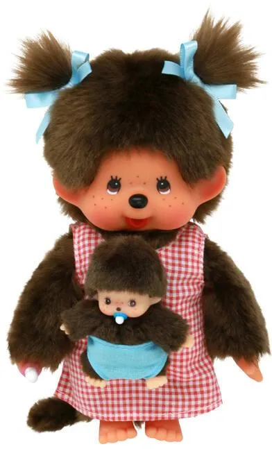 MONCHHICHI - PELUCHE MAMAN ET BEBE 20 CM