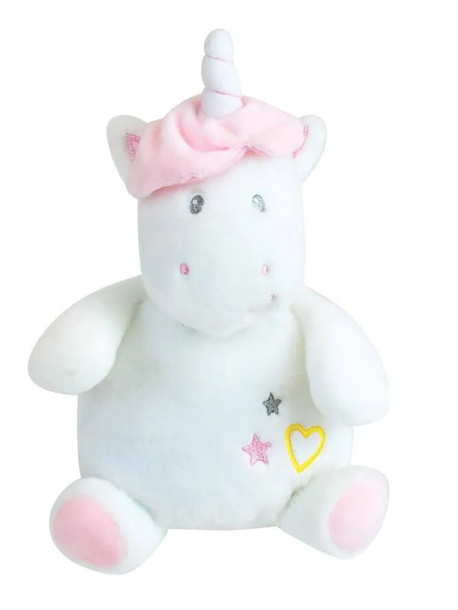 LICORNE PELUCHE BOUILLOTTE  21 CM