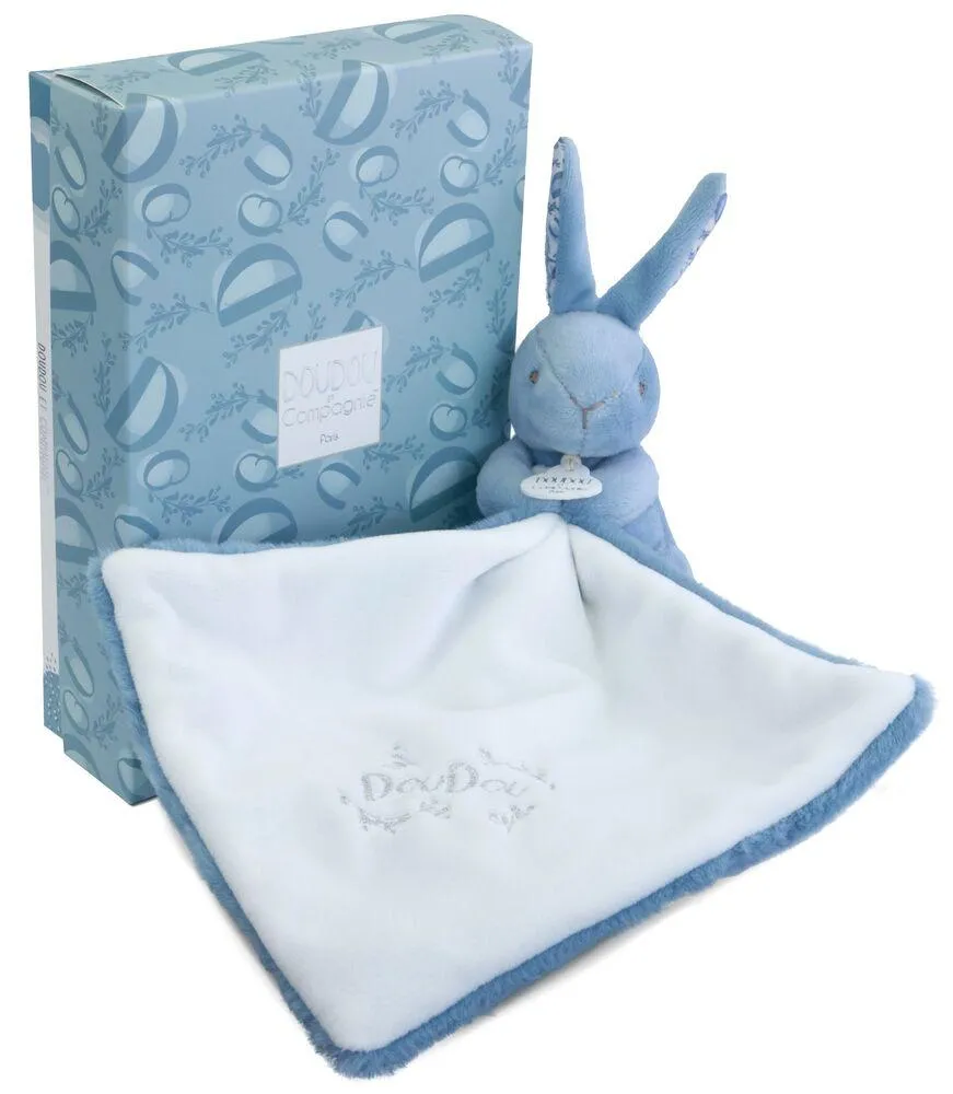LAPIN DOUDOU - LAPIN AVEC DOUDOU BLEU