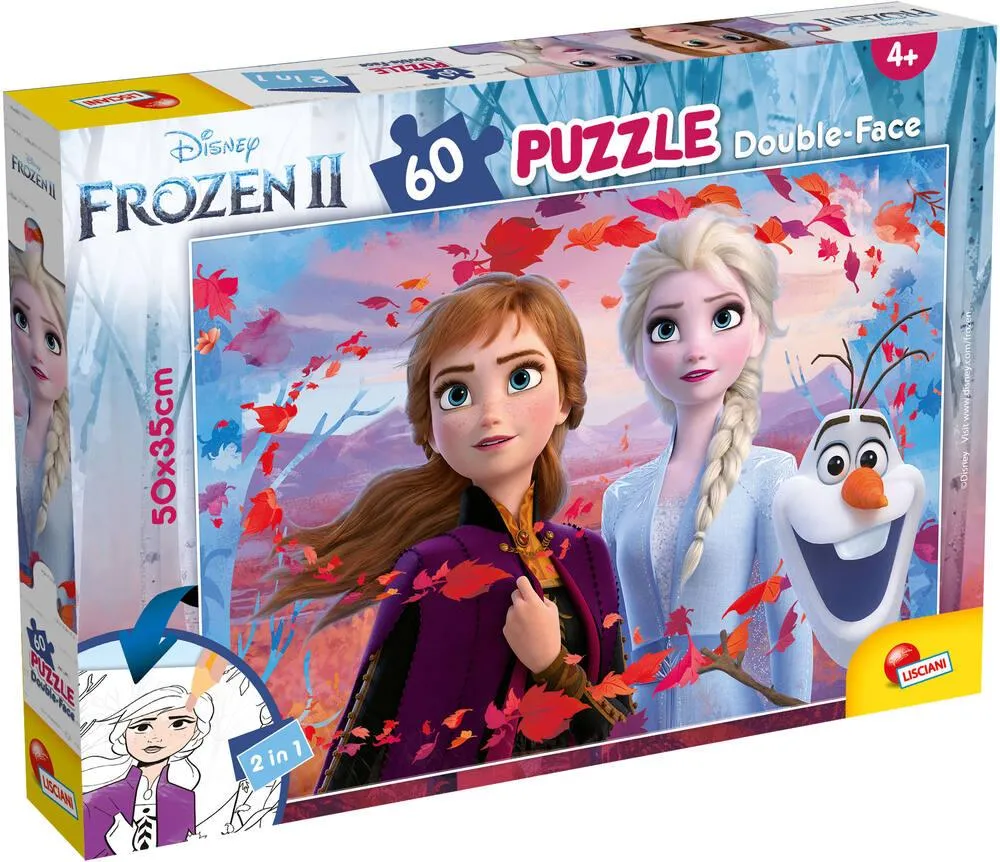 DISNEY LA REINE DES NEIGES 2 PUZZLE 60 PIECES 2 EN 1