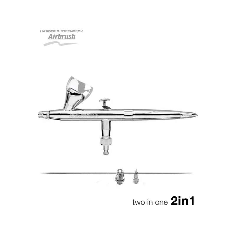 Evolution Silverline Aérographe deux en un. HARDER & STEENBECK 136003