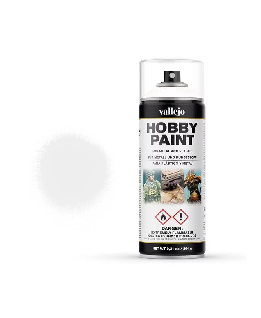 Vallejo Hobby Spray Paint : Sous-Couche Blanche (400ml)