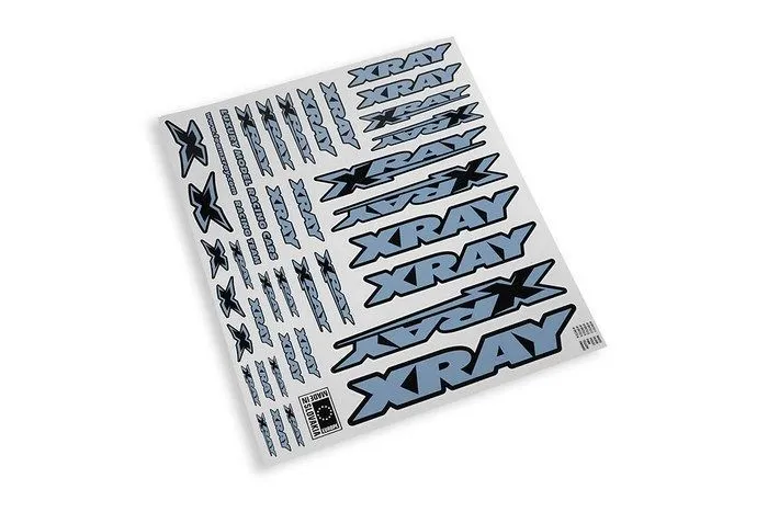 Autocollants carrosserie XRAY Gris métal - 397312 - Pièce détachée XRAY