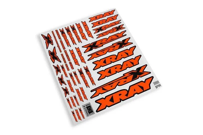 Autocollants carrosserie XRAY Orange - 397316 - Pièce détachée XRAY