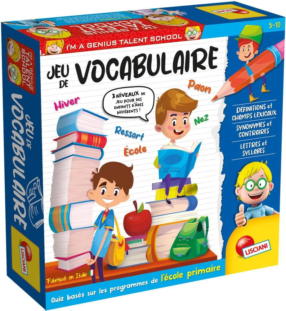 I'M A GENIUS TALENT SCHOOL - JEU DE VOCABULAIRE