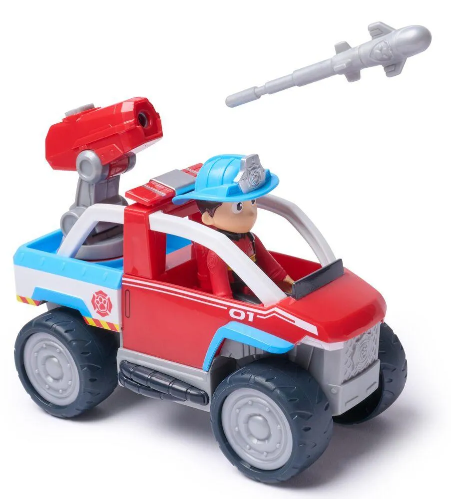 LA PAT' PATROUILLE - VEHICULE + FIGURINE FIRE RESCUE RYDER