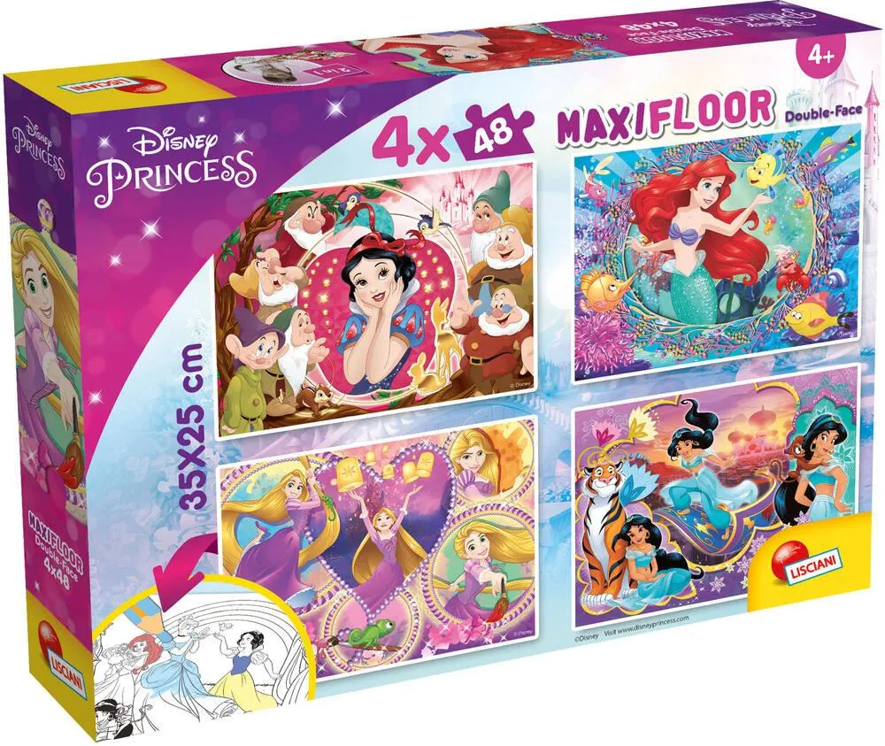 DISNEY PRINCESS PUZZLE 4 X 48 PIECES 2 EN 1