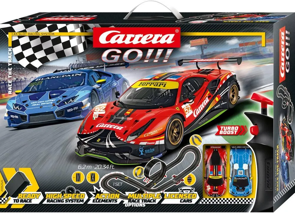 CIRCUIT CARRERA GO !!! RACE THE TRACK 1:43 - FERRARI - LOMBORGHINI