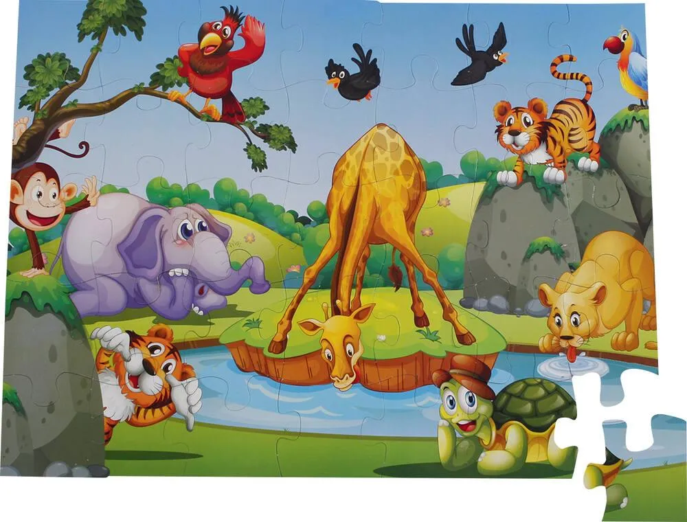 XL PUZZLE DE SOL 35 PIECES - JUNGLE