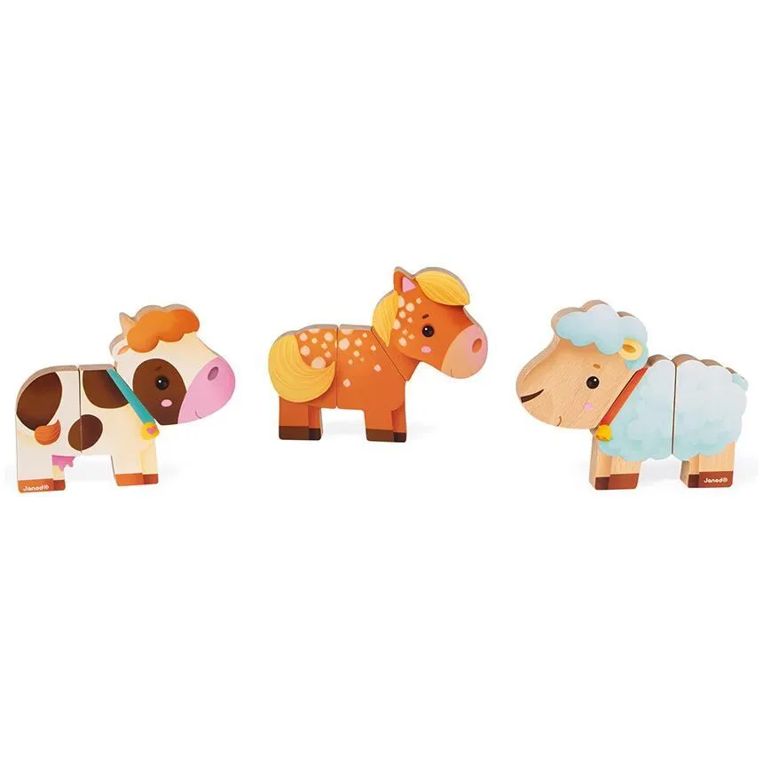 FUNNY MAGNET - ANIMAUX MAGNETIQUE - EN  BOIS