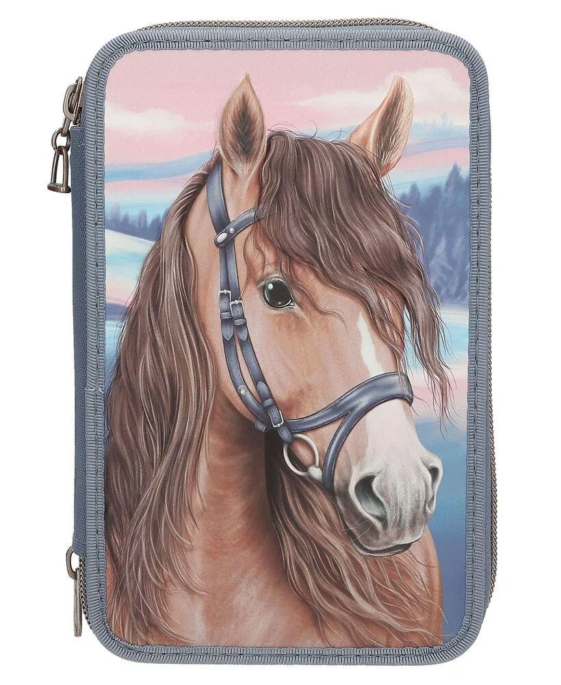 MISS MELODY TROUSSE A CRAYONS 3 COMPART. VERT AVEC EFFET 3D