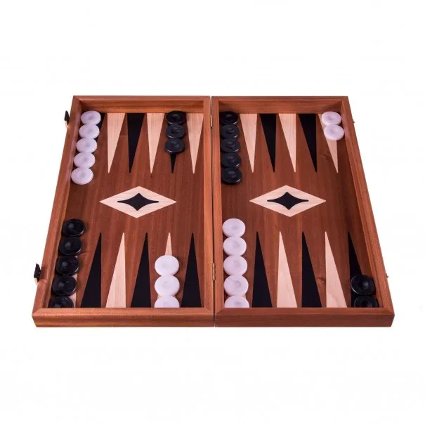 Backgammon Acajou 38x20cm Noir