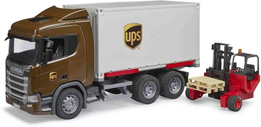 CAMION DE TRANSPORT SCANIA SUPER 560 R UPS CHARIOT ELEVATEUR